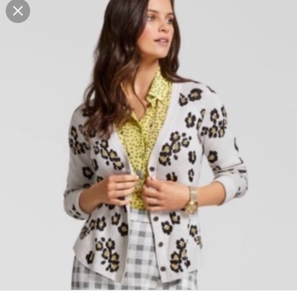 Cabi KIKi Leopard Print Cardigan